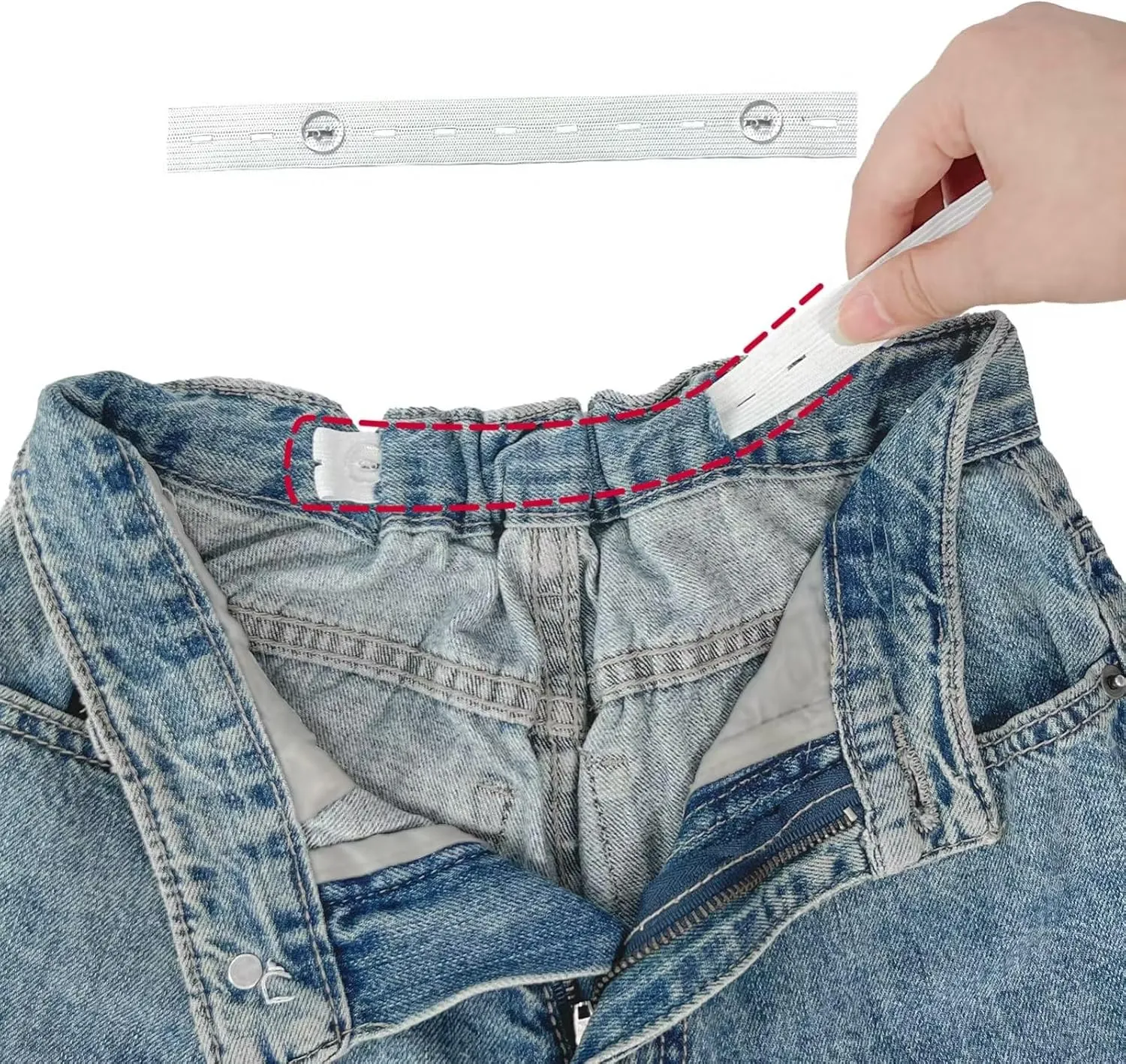 Jeans Button Tightener Pants Adjuster Waist Tightener for Pants Women Men and Children,Waist Clip Pack of 6