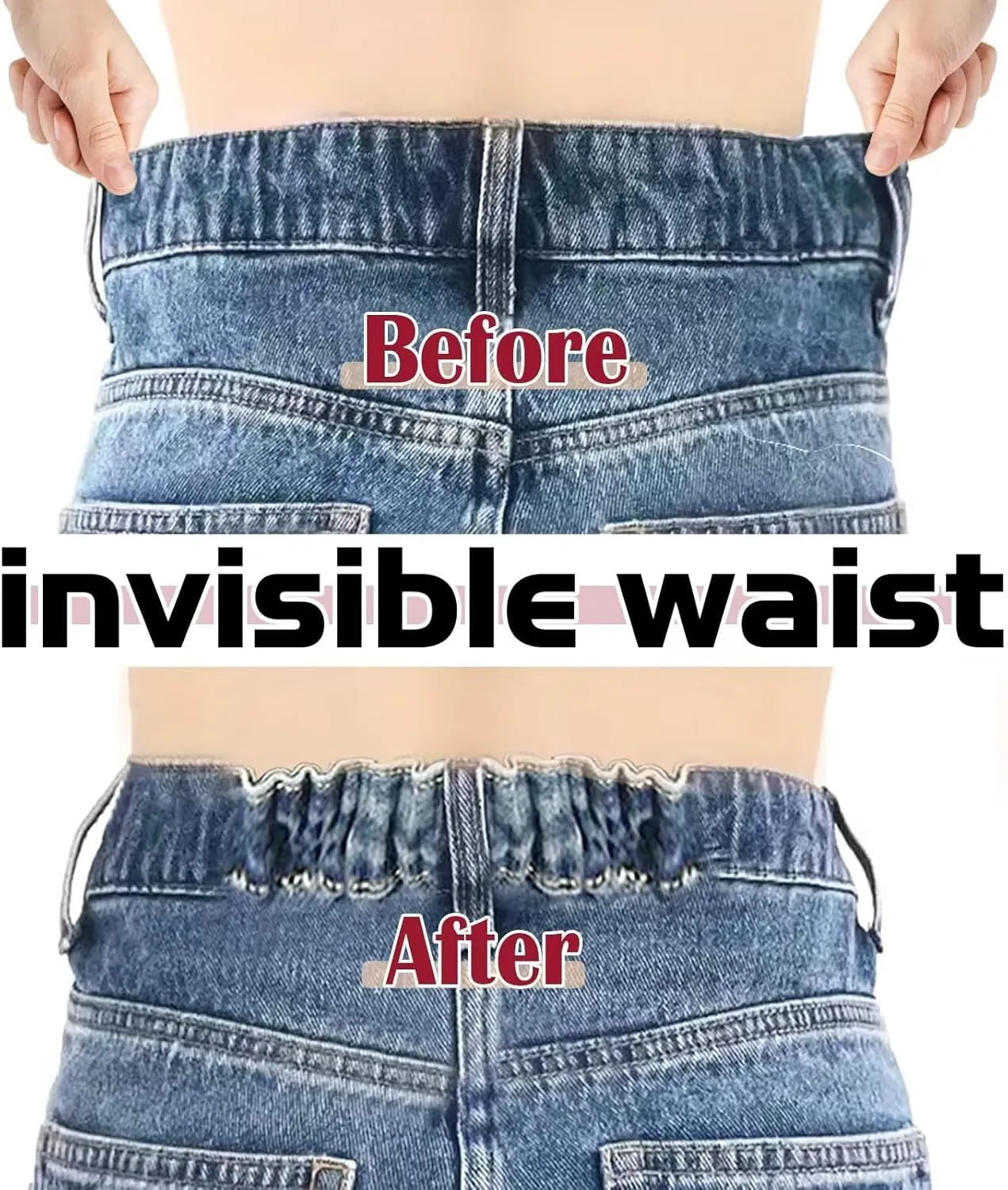 Jeans Button Tightener Pants Adjuster Waist Tightener for Pants Women Men and Children,Waist Clip Pack of 6
