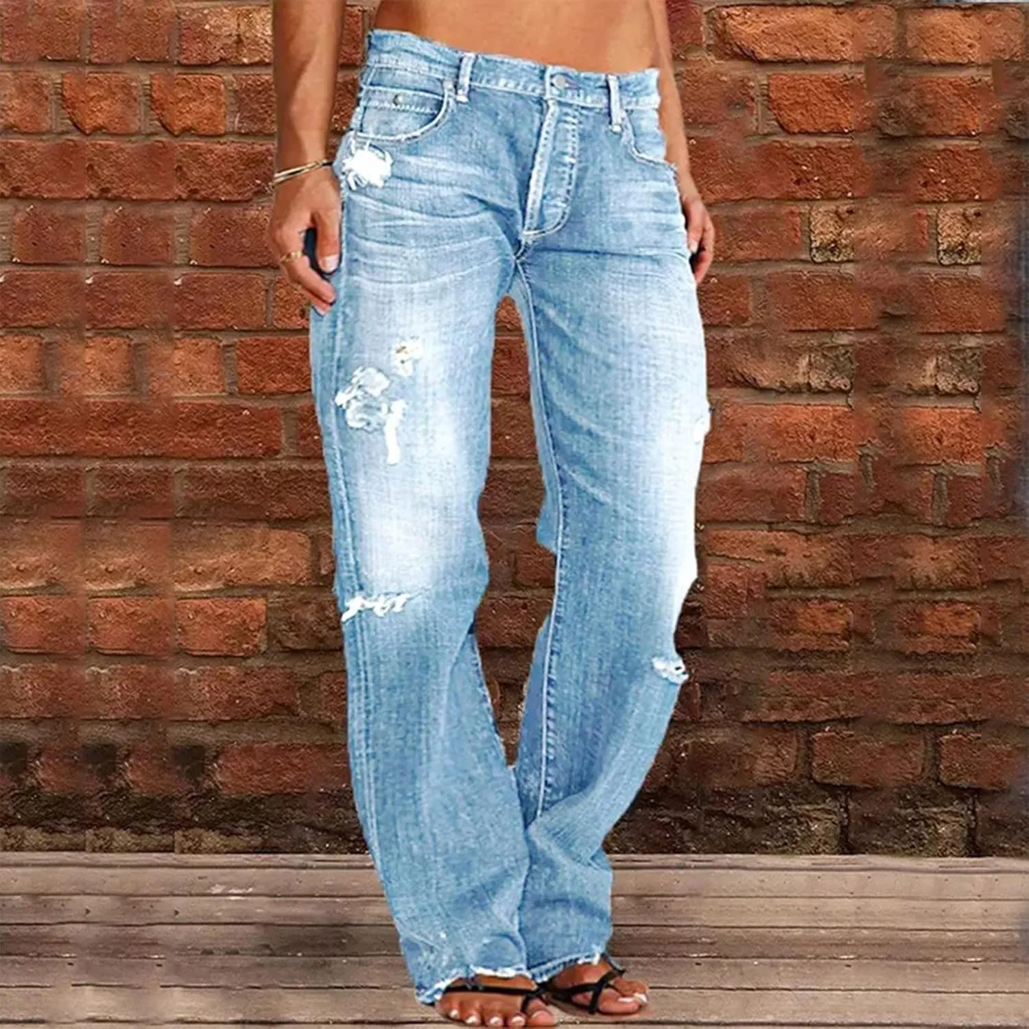 Jeans for Women 2024 Pants Waisted Trousers Jeans Lace Poket Denim Women's Jeans Black Jeans Womens Black Pants for
