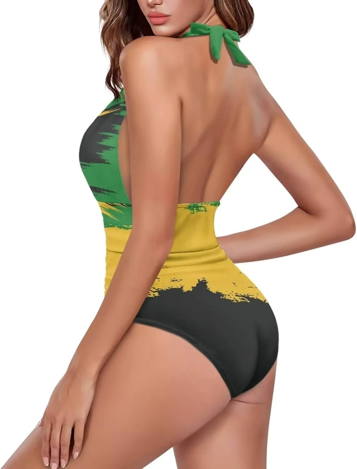 JEOCODY Women's One Piece Swimsuits Sexy Slimming Bathing Suits Backless Tummy Control Swimwear