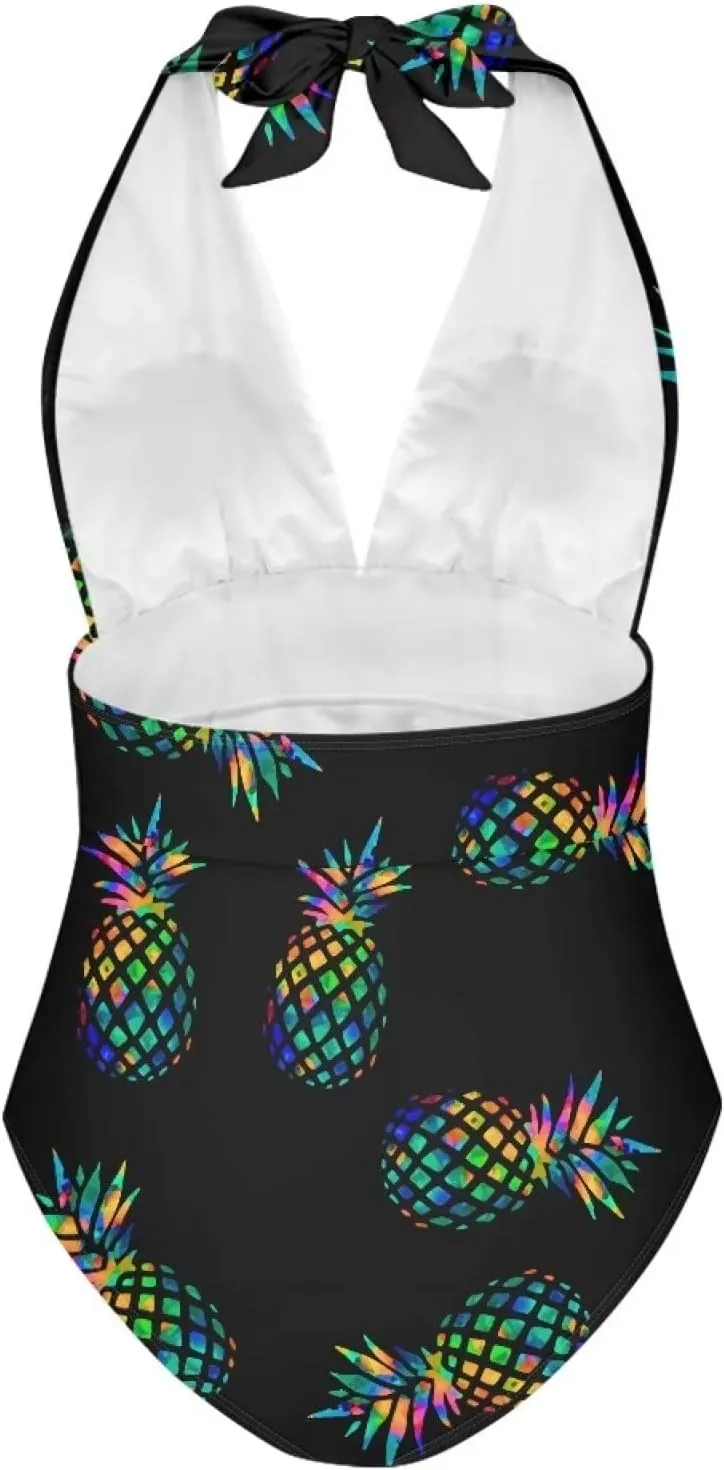 JEOCODY Women's One Piece Swimsuits Sexy Slimming Bathing Suits Backless Tummy Control Swimwear
