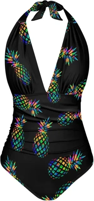 JEOCODY Women's One Piece Swimsuits Sexy Slimming Bathing Suits Backless Tummy Control Swimwear