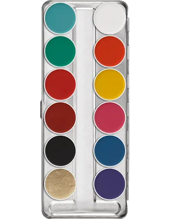 Kryolan Aquacolor Palette 12 Colour (Art.1104)