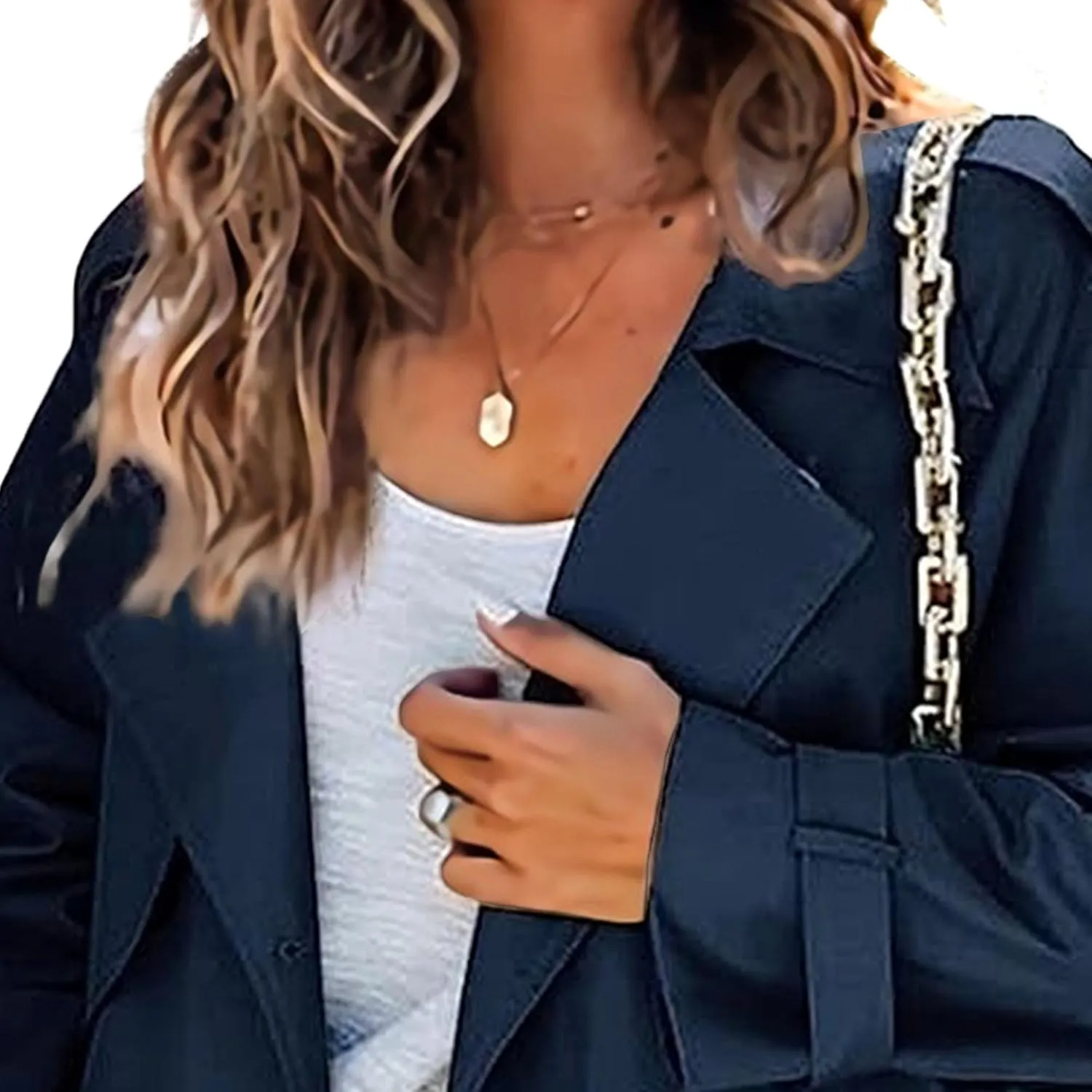 Maiyifu-GJ Trench Coat for Women Double Breasted Duster Slim Full Length Maxi Long Overcoat Casual Windbreaker Jacket