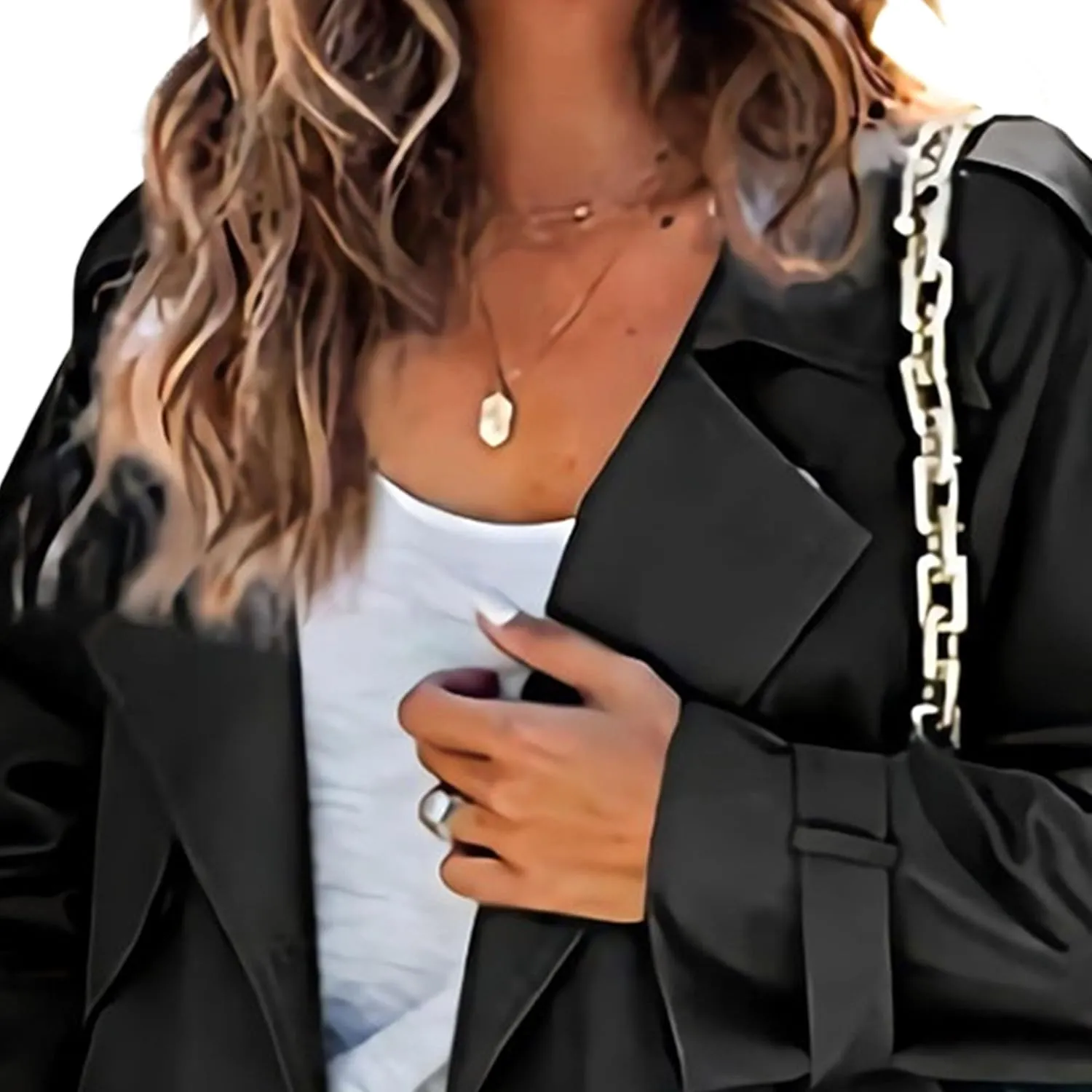 Maiyifu-GJ Trench Coat for Women Double Breasted Duster Slim Full Length Maxi Long Overcoat Casual Windbreaker Jacket