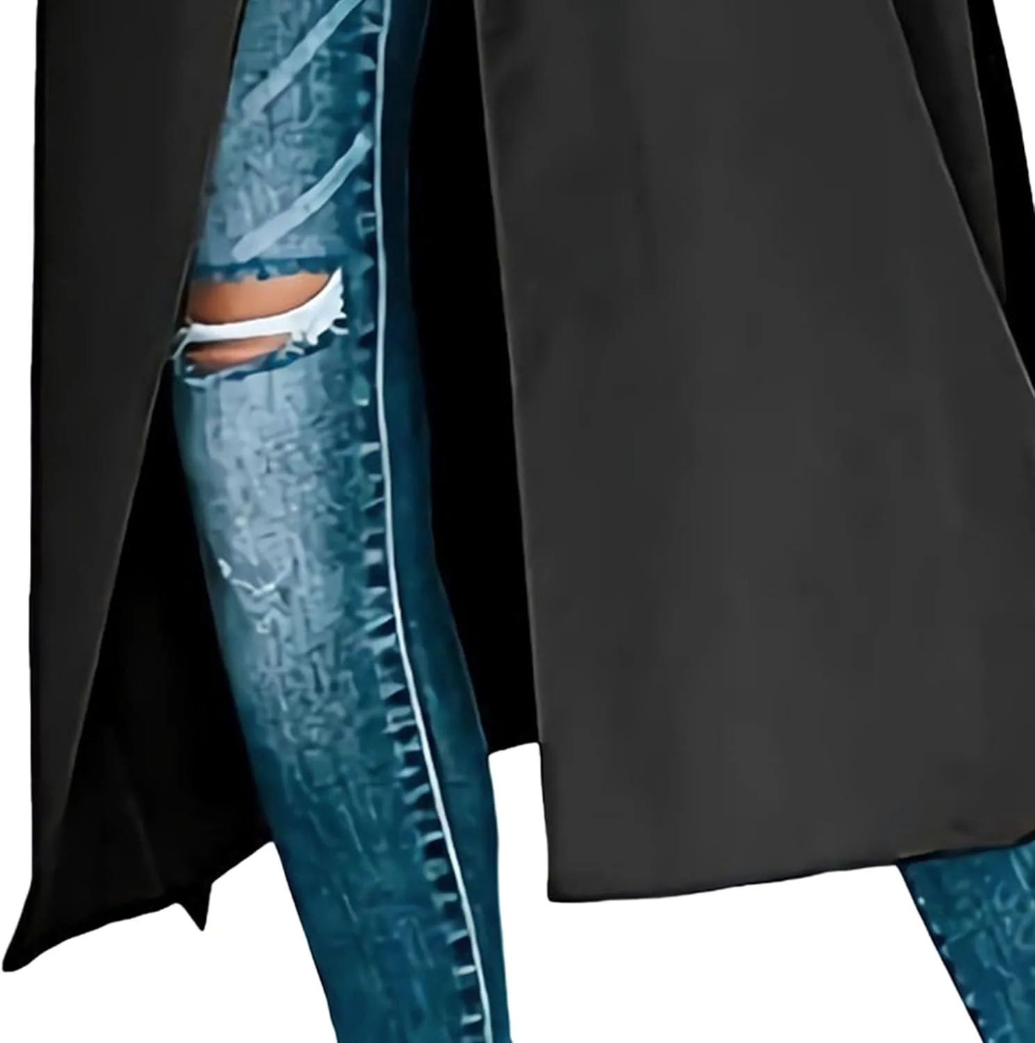 Maiyifu-GJ Trench Coat for Women Double Breasted Duster Slim Full Length Maxi Long Overcoat Casual Windbreaker Jacket