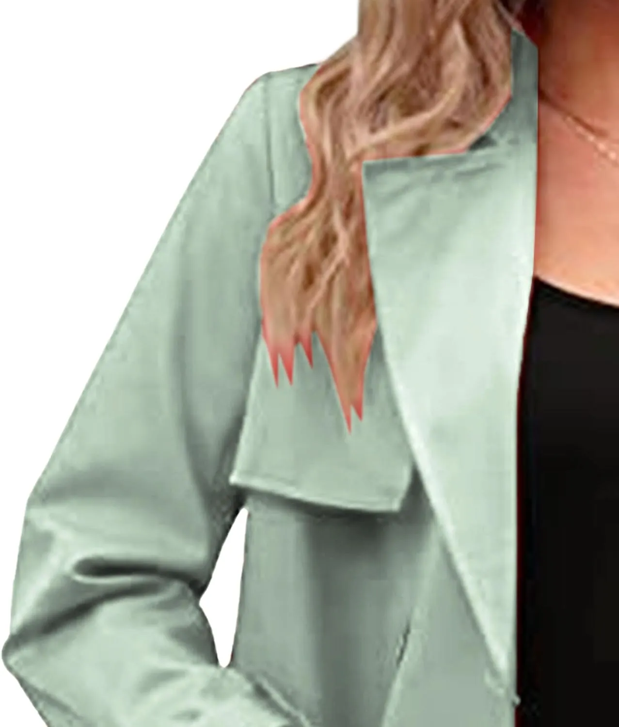 Maiyifu-GJ Trench Coat for Women Double Breasted Long Elegant Windproof Lapel Belted Overcoat Casual Windbreaker Jacket