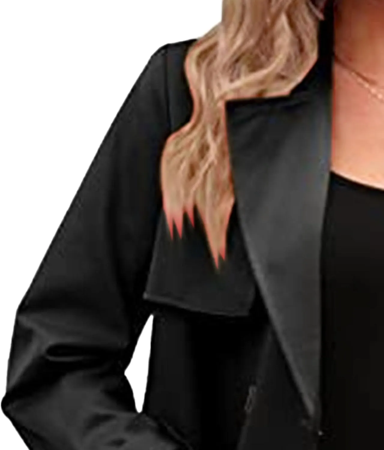 Maiyifu-GJ Trench Coat for Women Double Breasted Long Elegant Windproof Lapel Belted Overcoat Casual Windbreaker Jacket