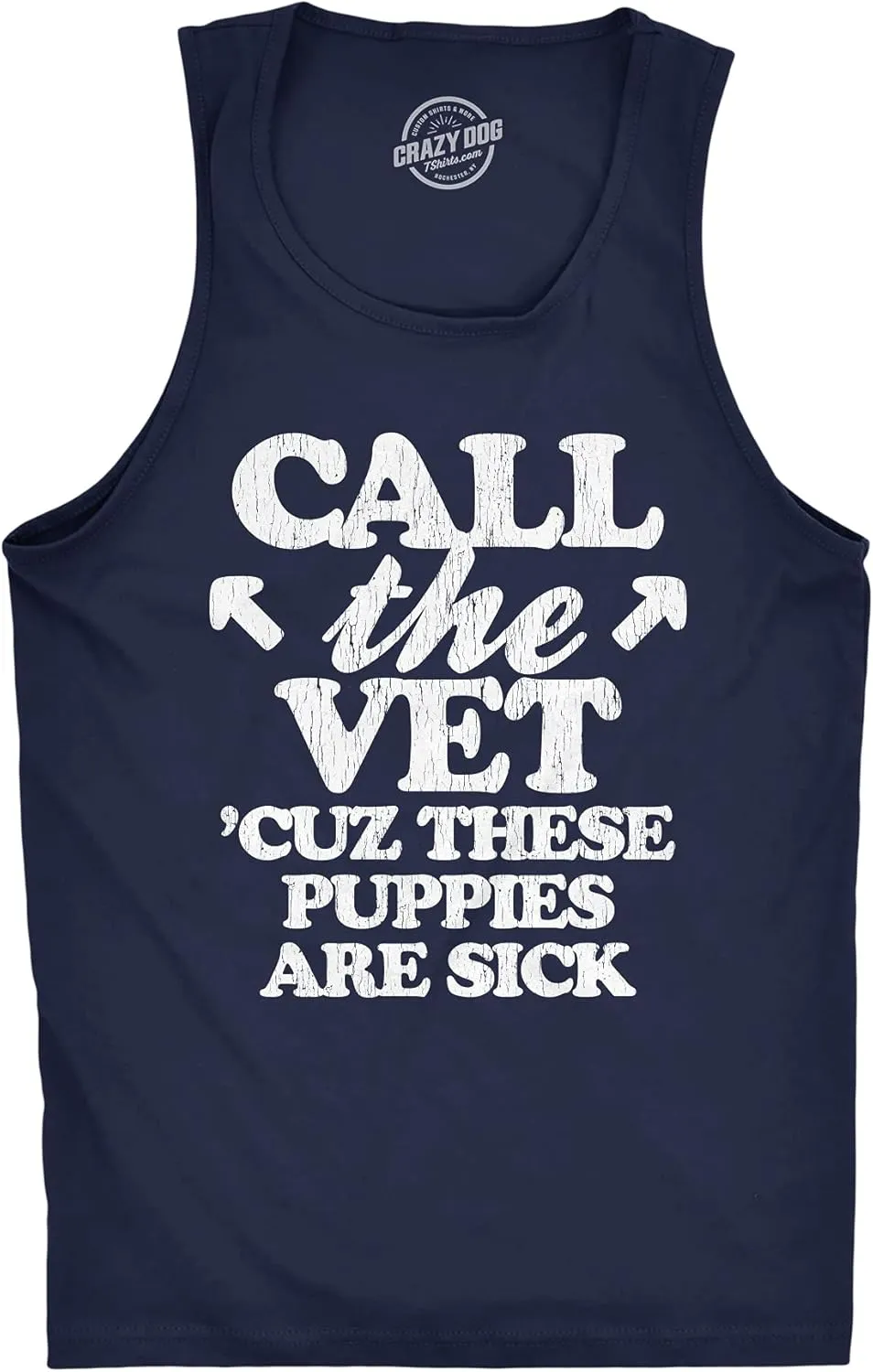 Mens Fitness Tank Call The Vet Cuz These Puppies are Sick Tanktop Funny Guns Muscles Shirt