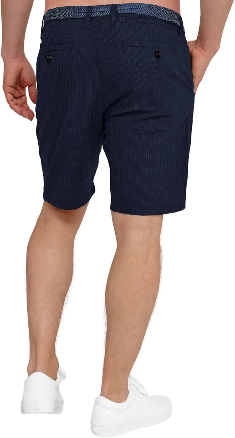 Men's Slim Fit 10" Inseam Stretch Flat Front Chino Short Drawstring Waist Relaxed Fit Classic Summer Short Pants