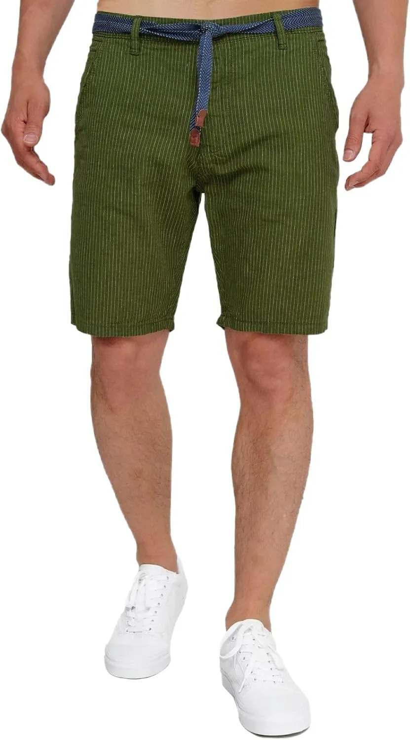 Men's Slim Fit 10" Inseam Stretch Flat Front Chino Short Drawstring Waist Relaxed Fit Classic Summer Short Pants
