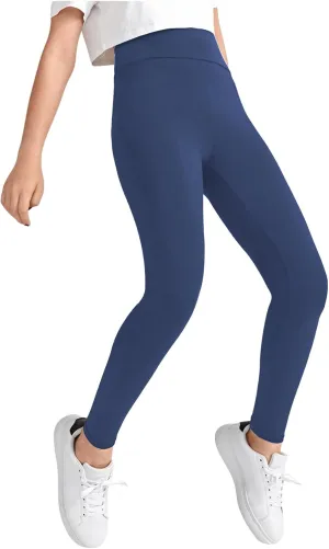 Milumia Girl's Wideband Waist Leggings High Waisted Tights Workout Yoga Pants