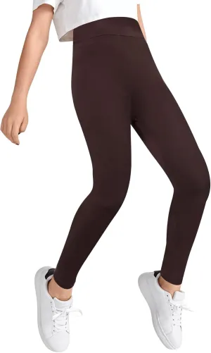 Milumia Girl's Wideband Waist Leggings High Waisted Tights Workout Yoga Pants