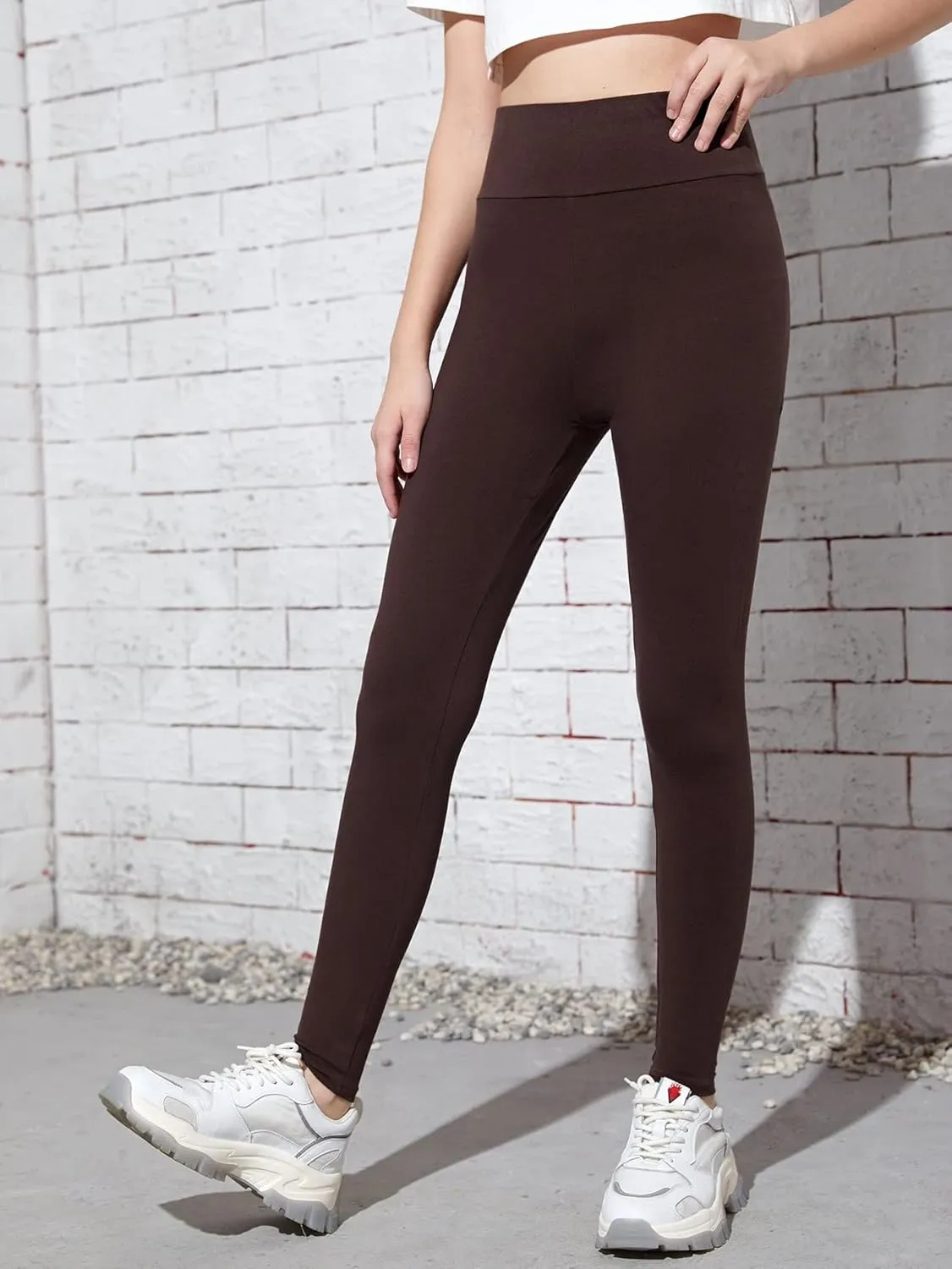 Milumia Girl's Wideband Waist Leggings High Waisted Tights Workout Yoga Pants