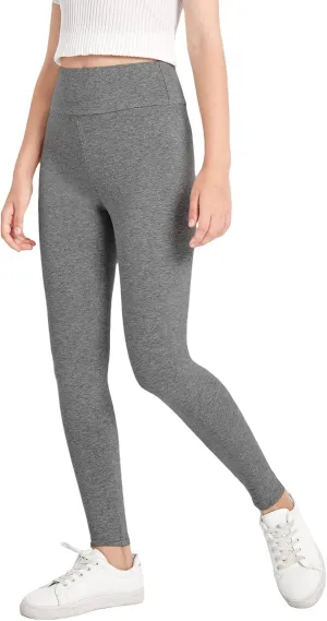Milumia Girl's Wideband Waist Leggings High Waisted Tights Workout Yoga Pants