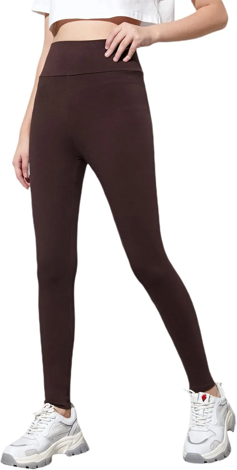 Milumia Girl's Wideband Waist Leggings High Waisted Tights Workout Yoga Pants