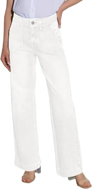 Necooer Womens Wide Leg Jeans Trendy Baggy Stretchy Boyfriend Jeans Casual Stretch Straight Leg Denim Pants