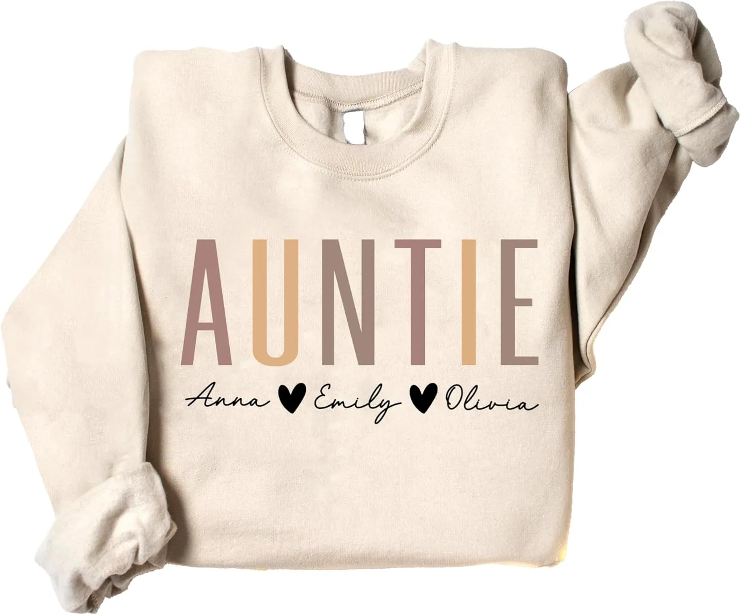 Personalized Grandma Sweatshirt, Custom Mom Shirt With Heart Kids Names, Gifts For Mothers Day