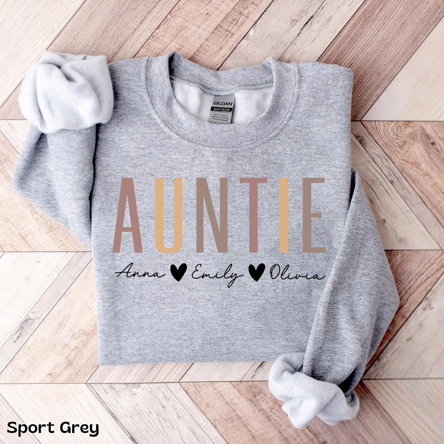 Personalized Grandma Sweatshirt, Custom Mom Shirt With Heart Kids Names, Gifts For Mothers Day