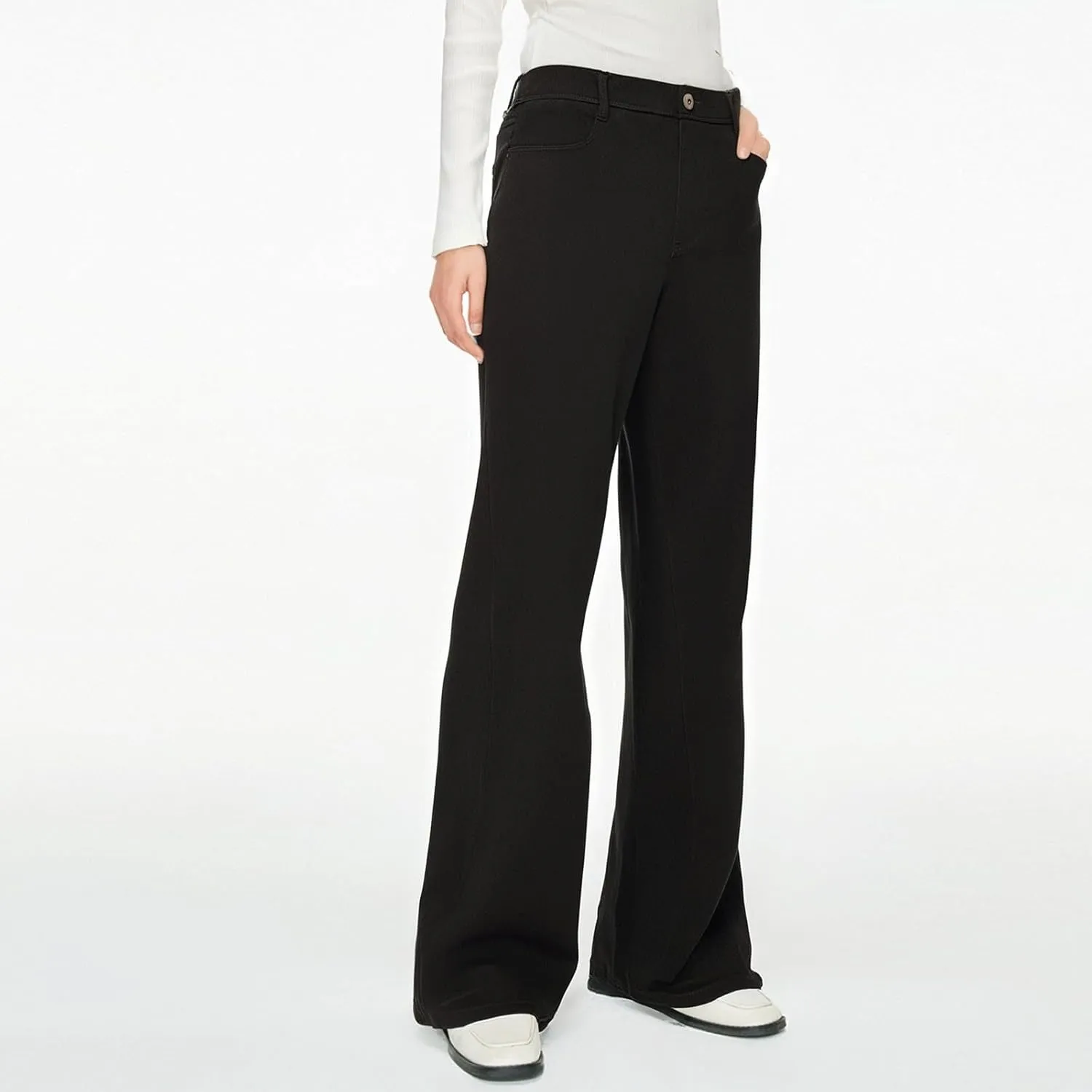 Plus Size Jeans Wide Leg Summer,Womens Cropped Jeans Stretchy Trousers Petite Baggy Cargo High Waisted Trendy