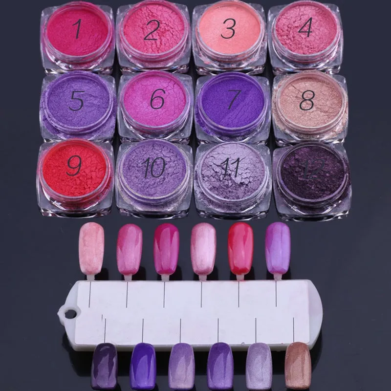 Pretty Shimmer Pigment Powders ~ 12 Jars Set