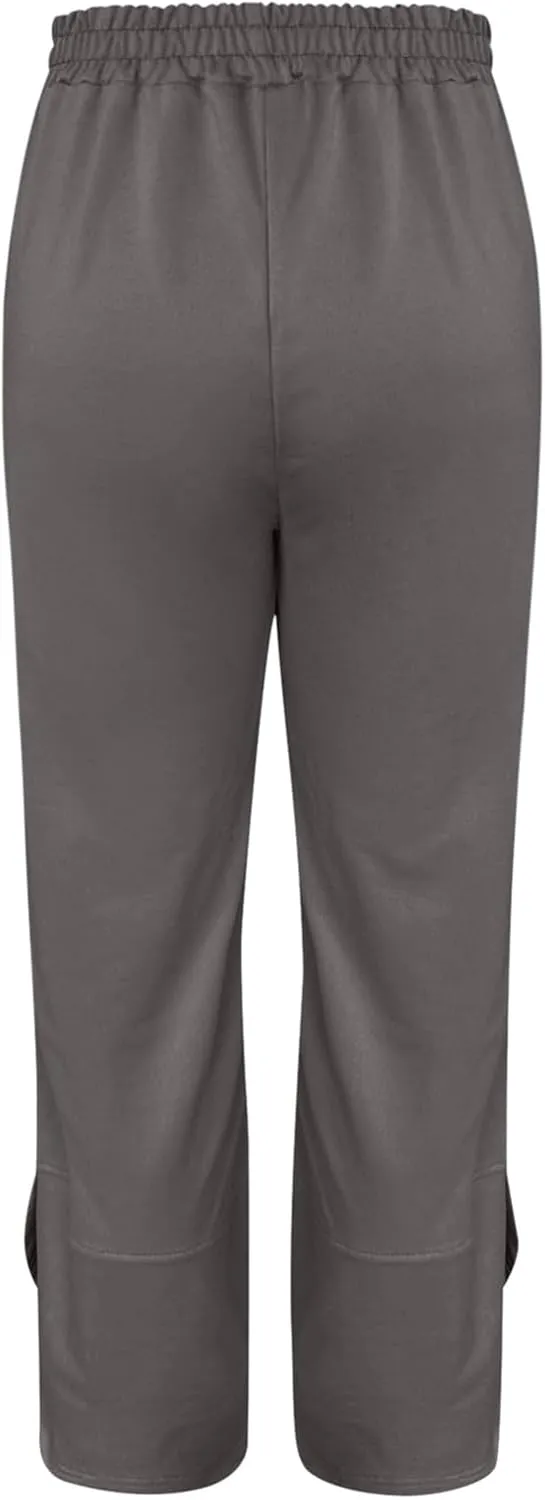 PTOLOCIF Cotton Linen Pants Women Summer Drawstring Elastic Waist Pants Wide Leg Cropped Lounge Trousers with Pockets