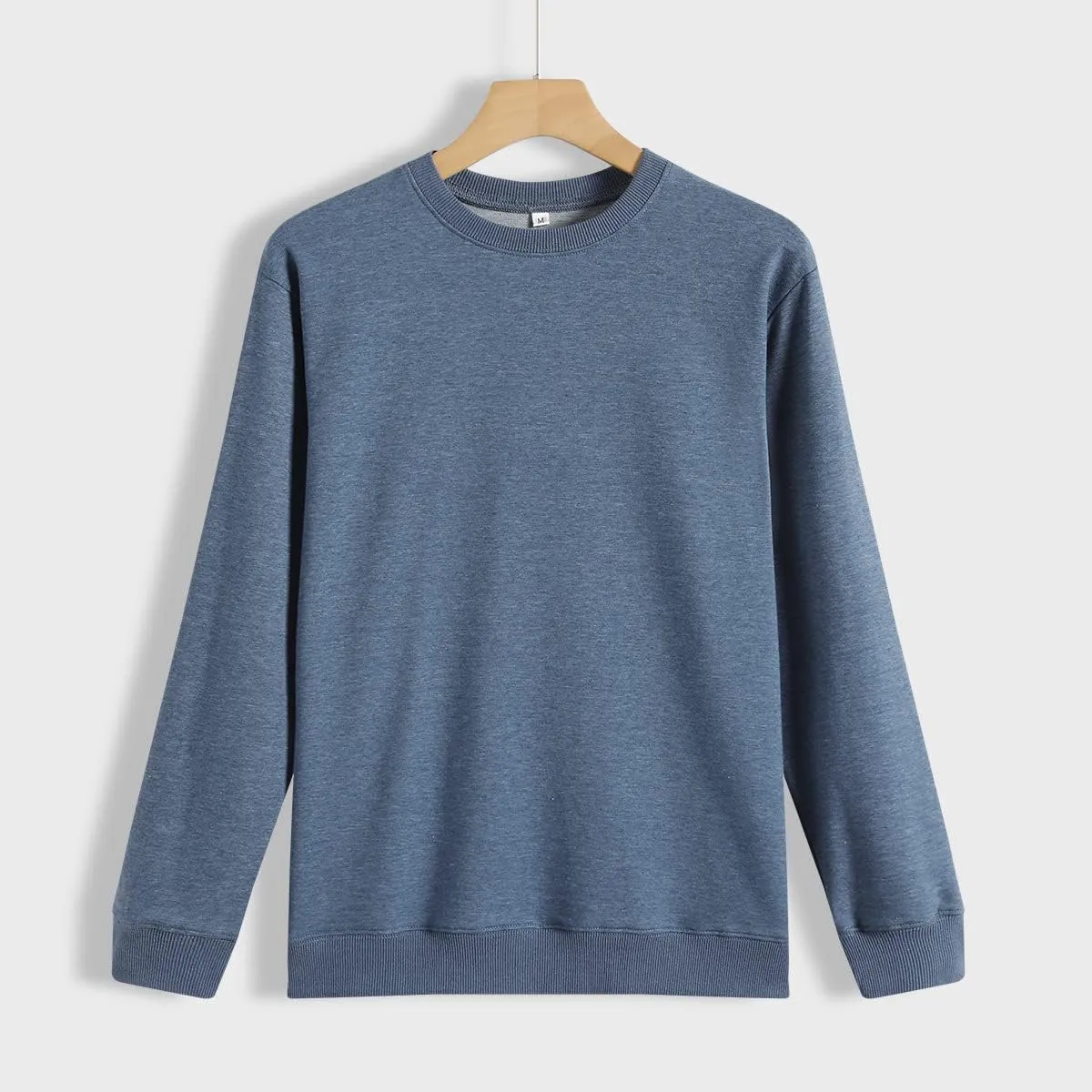 QYZ-Top Women's Casual Crew Neck Sweatshirts Long Sleeve Solid Tunic Tops Loose Pullovers