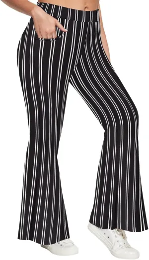 RITERA Plus Size Pants for Women Long Flared Pants Oversized Boot Cut Leggings Tummy Control Bell-Bottoms Basic Tight