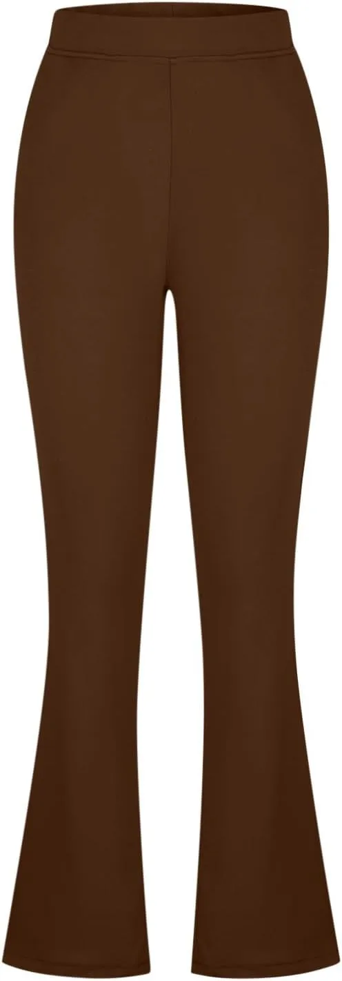 Slacks for Women 2025 Stretchy Office Pants High Waisted Business Work Pants with Pockets Casual Summer Trousers