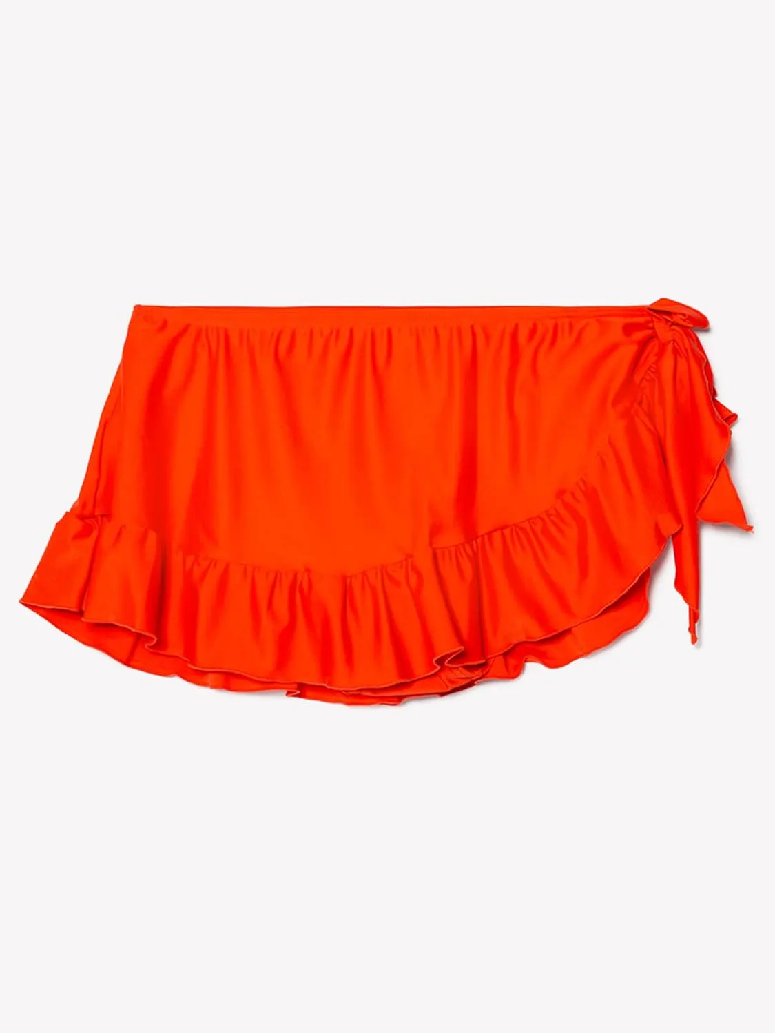 Smart & Sexy Women's Ruffled Side-Tie Swim Skirt Bikini Bottom  Built-in Swimwear Coverup