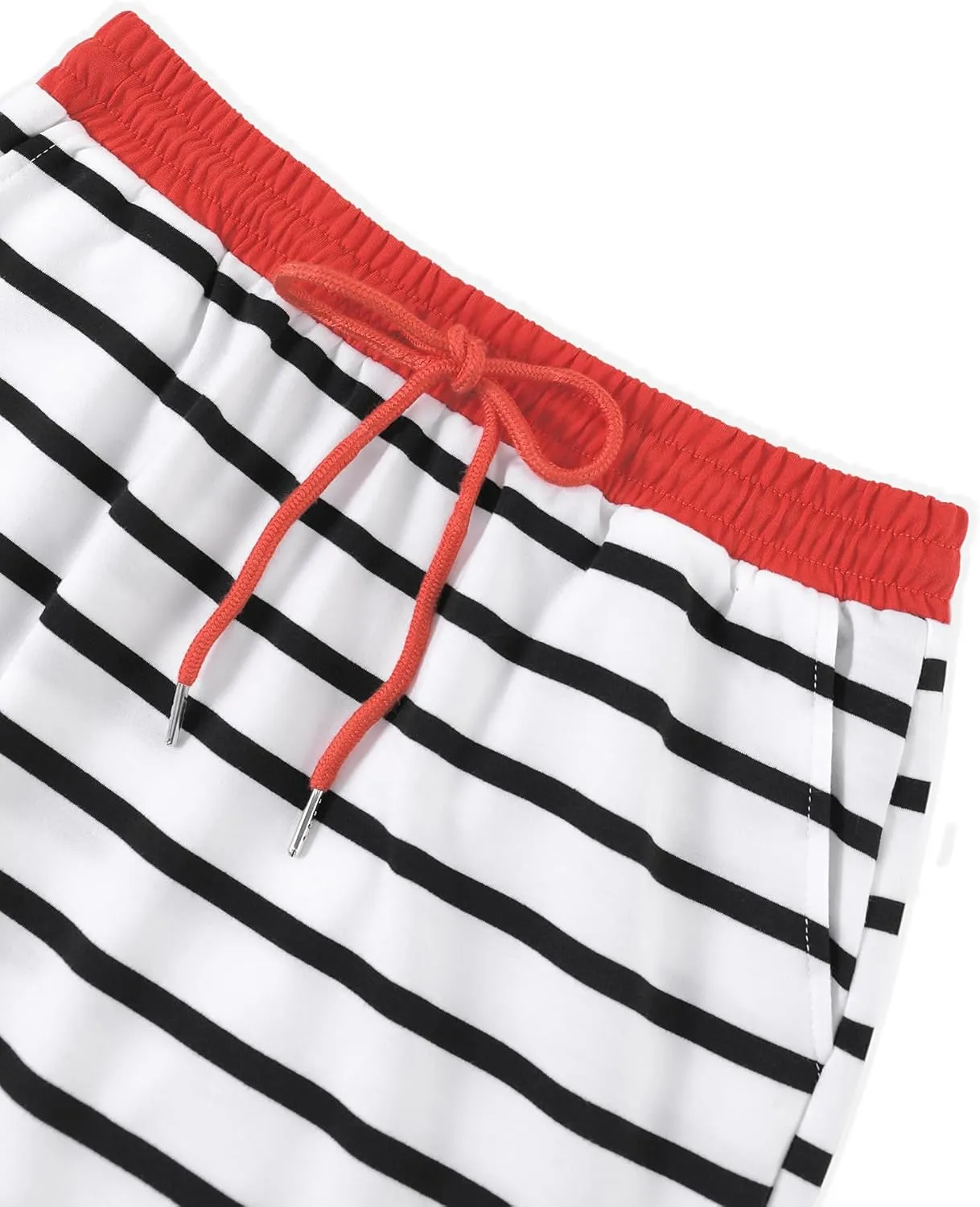 SOFIA'S CHOICE Women's Midi Skirt Drawstring High Waist Sweat Skirts with Pockets