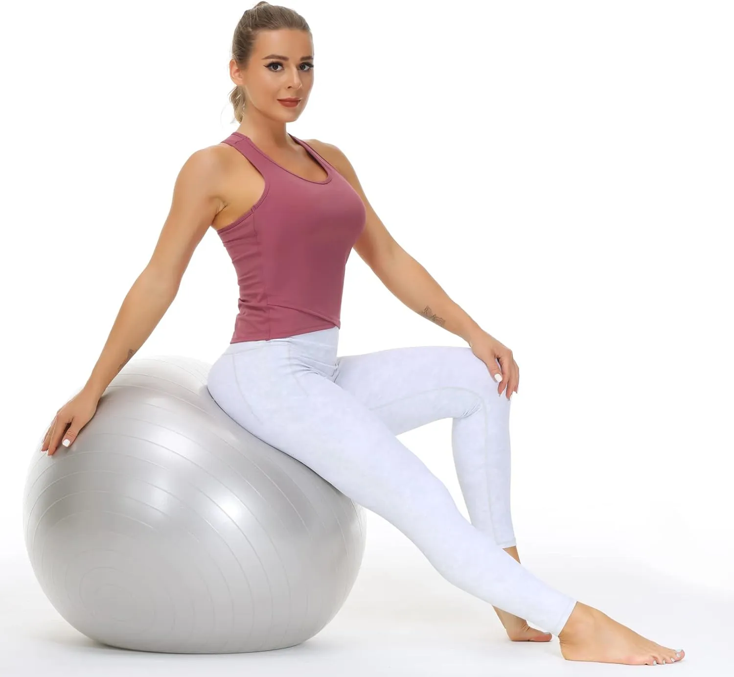 THE GYM PEOPLE Womens' Racerback Workout Tank Tops with Built in Bra Sleeveless Slim Fit