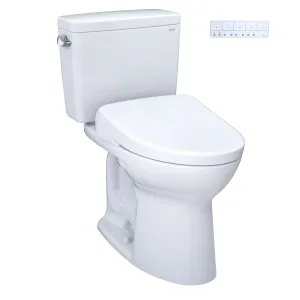 TOTO MW7764726CSFGA.10#01 Drake WASHLET  Two-Piece Toilet and S7 Bidet Seat with Auto Flush, 10" Rough-In, Cotton White