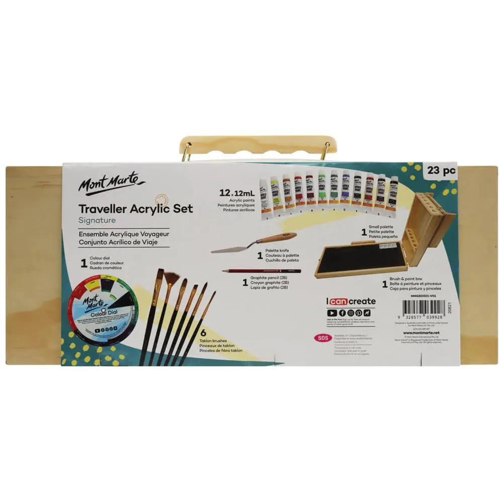 Traveller Acrylic Set 23pc - Mont Marte