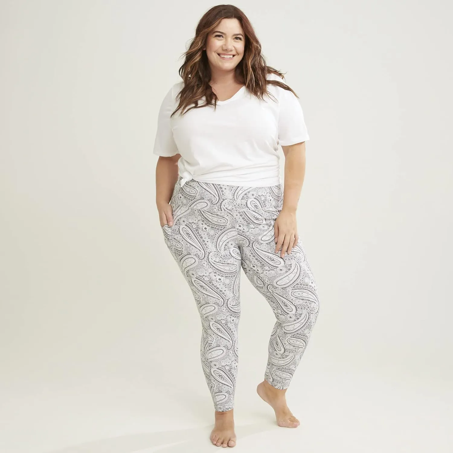 Vera Bradley Women's Active High-Waist Leggings with Side Pocket and 26" Inseam (Extended Size Range)