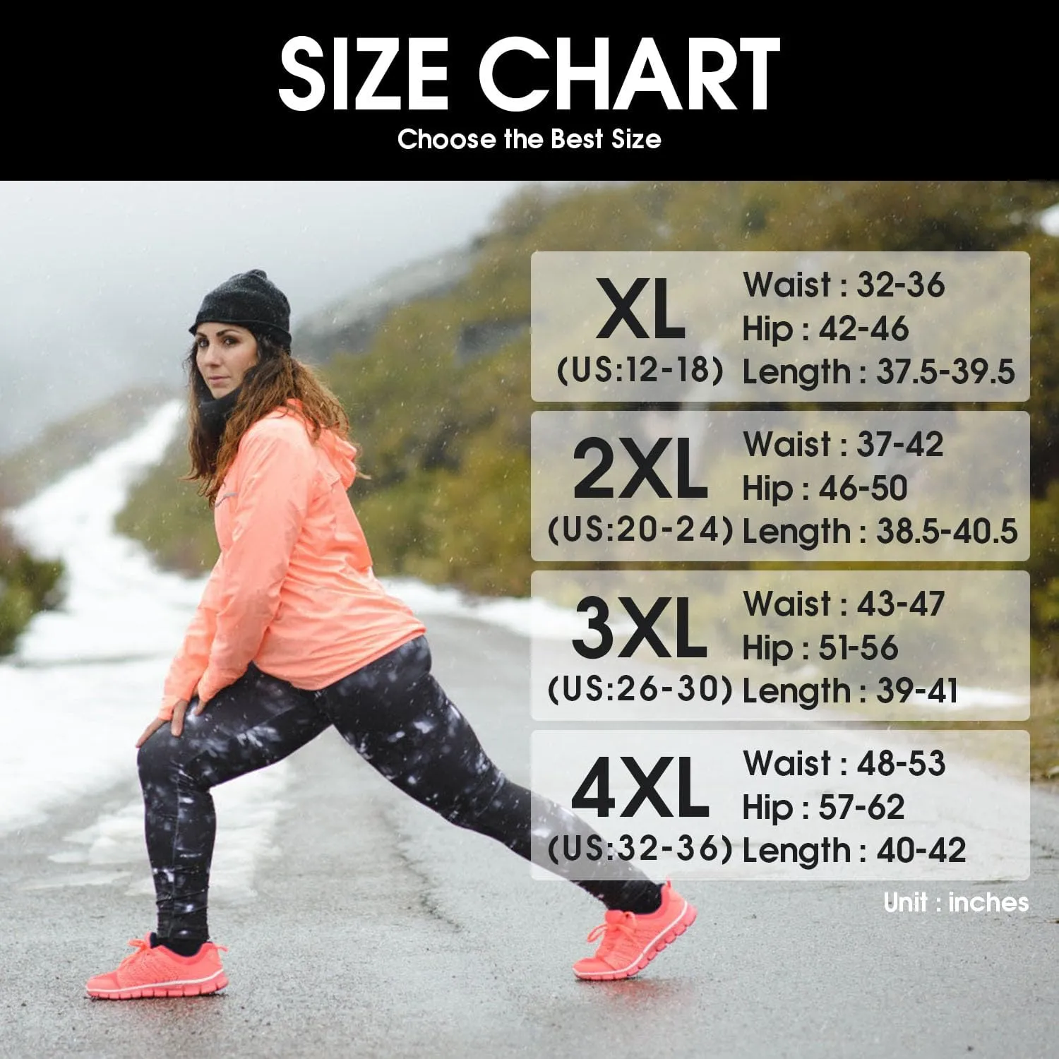 we fleece 3 Pack Plus Size Fleece Lined Leggings Women -Stretchy X-Large-4X Warm Winter Yoga Pants Thermal Leggings