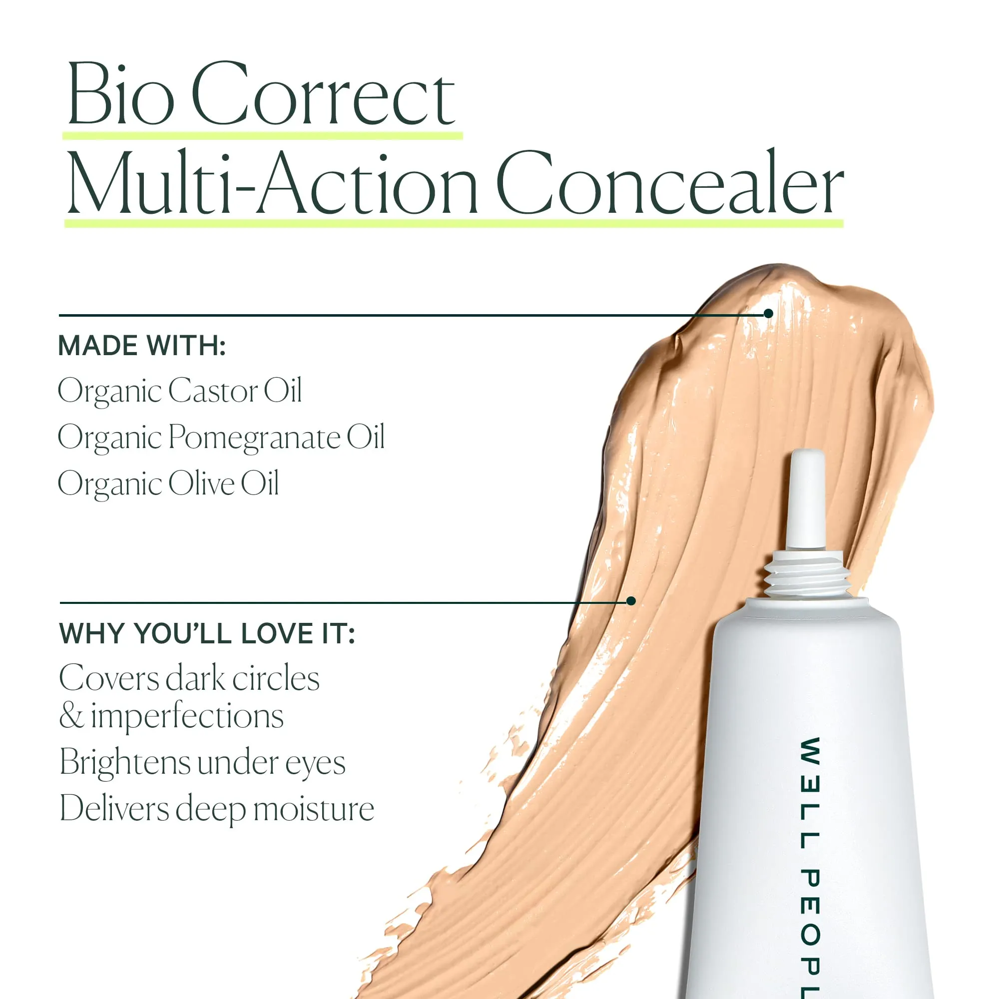 Well People Bio Correct Full Coverage Liquid Concealer Hydrating & Vegan 20n
