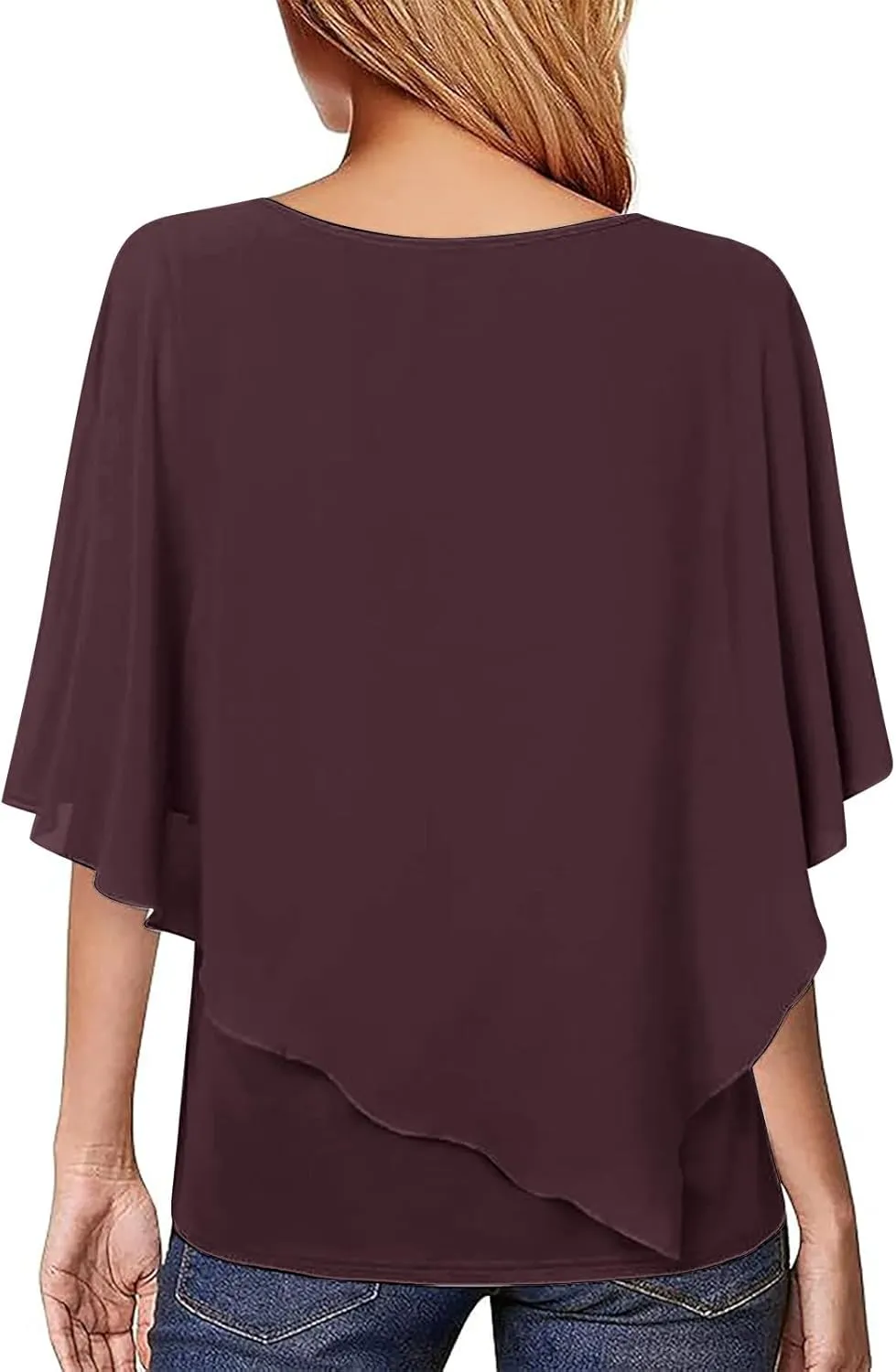 White Dress Women Crewneck Short Sleeve Batwing Sleeve Casual Fashion Sexy Shirts for Women Summer Tops