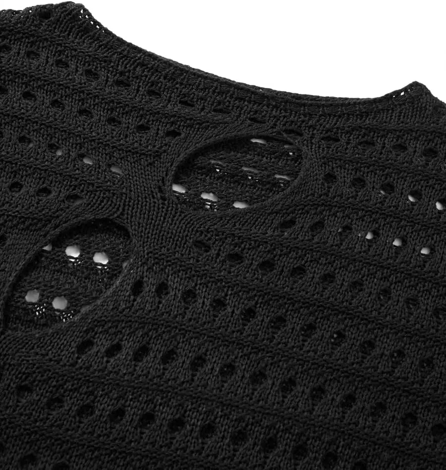 Women Hollow Out Crochet Knit Crop Tops Color Block Long Sleeve Square Neck Fall Sweaters Tops