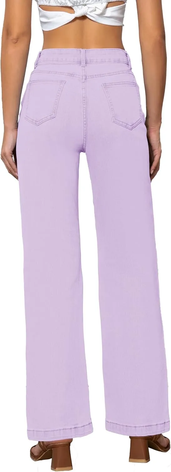 Womens Jeans High Waisted Straight Leg Loose Stretchy Lightweight Tummy Control Trendy Jeans for Women 2025