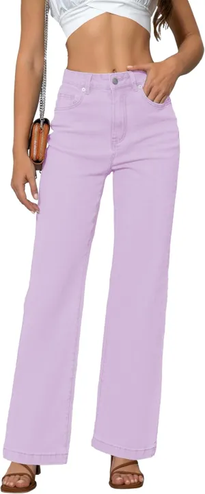Womens Jeans High Waisted Straight Leg Loose Stretchy Lightweight Tummy Control Trendy Jeans for Women 2025