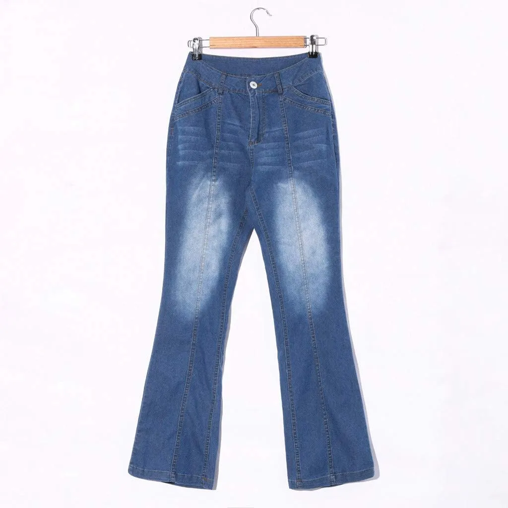 Womens Jeans Lace Poket Waisted Pants Trousers Up Womens Casual Women's Jeans Trendy Jeans for Women 2024