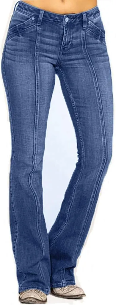Womens Jeans Lace Poket Waisted Pants Trousers Up Womens Casual Women's Jeans Trendy Jeans for Women 2024