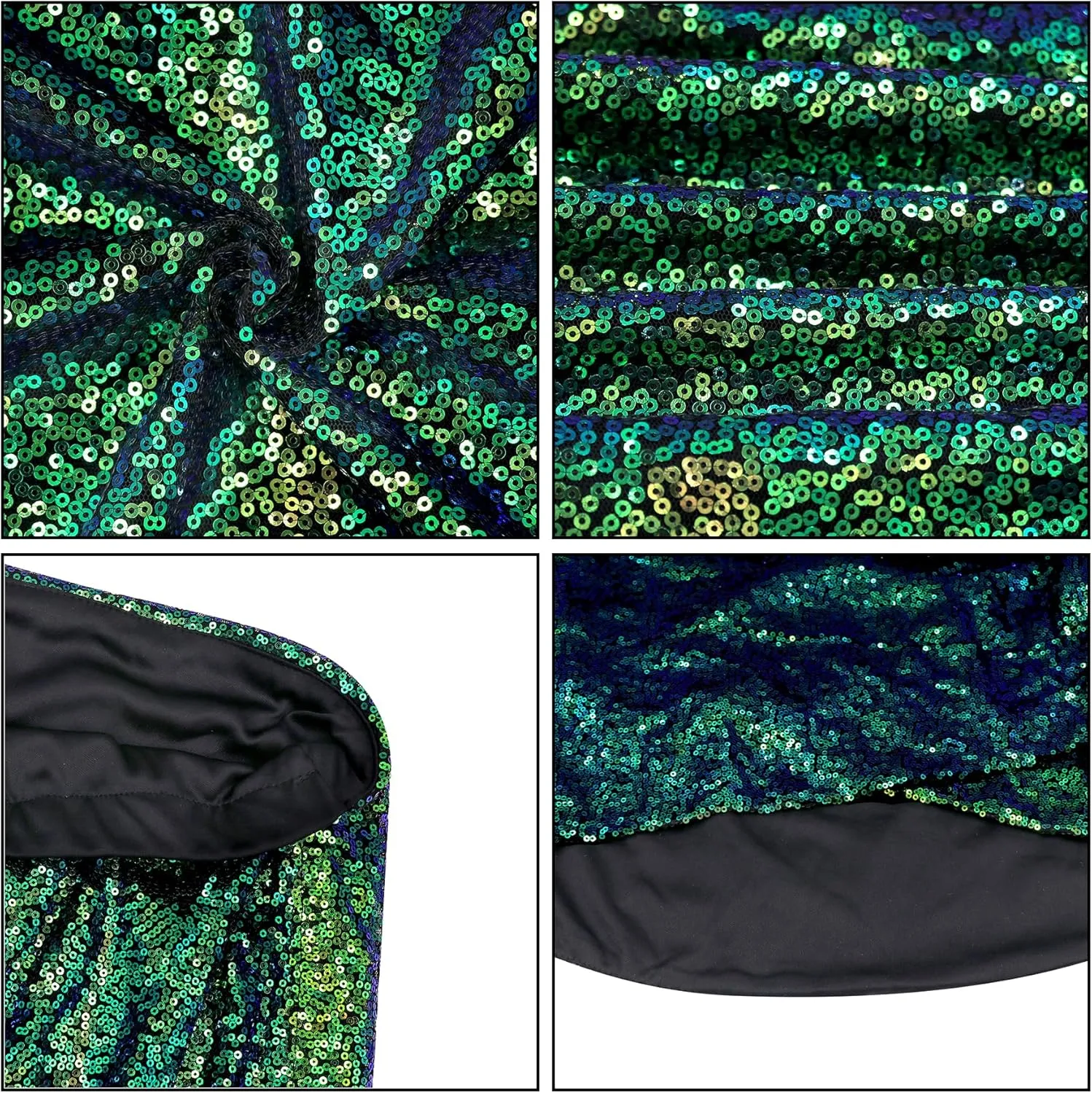 Womens Sequin Skirt Tulip Hem Ruched Wrap Short Skirt Bodycon Sparkle Mini Pencil Skirts