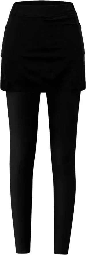Women's Sports Skirted Leggings Yoga Skirts Spandex Tights Athletic Tennis Skorts Gym Active Running Bottoms Skirts