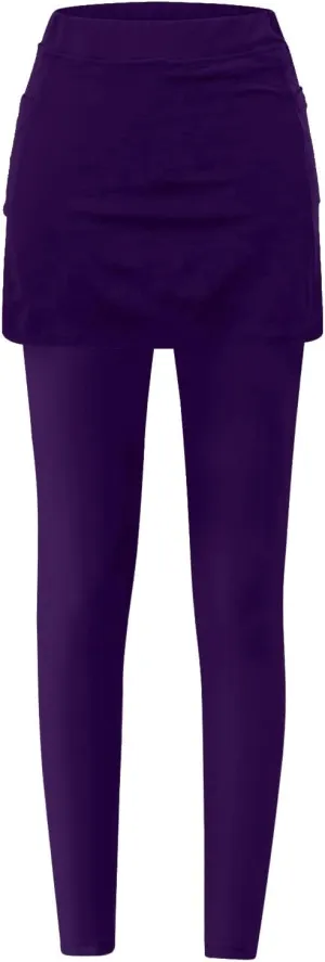 Women's Sports Skirted Leggings Yoga Skirts Spandex Tights Athletic Tennis Skorts Gym Active Running Bottoms Skirts