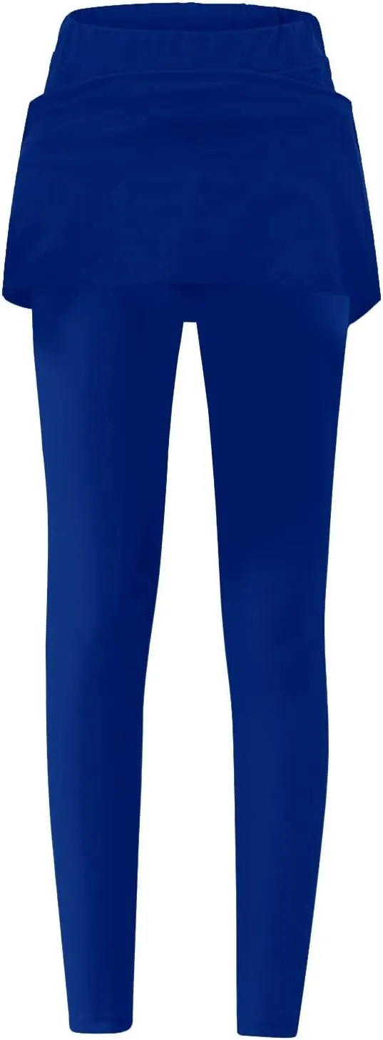 Women's Sports Skirted Leggings Yoga Skirts Spandex Tights Athletic Tennis Skorts Gym Active Running Bottoms Skirts