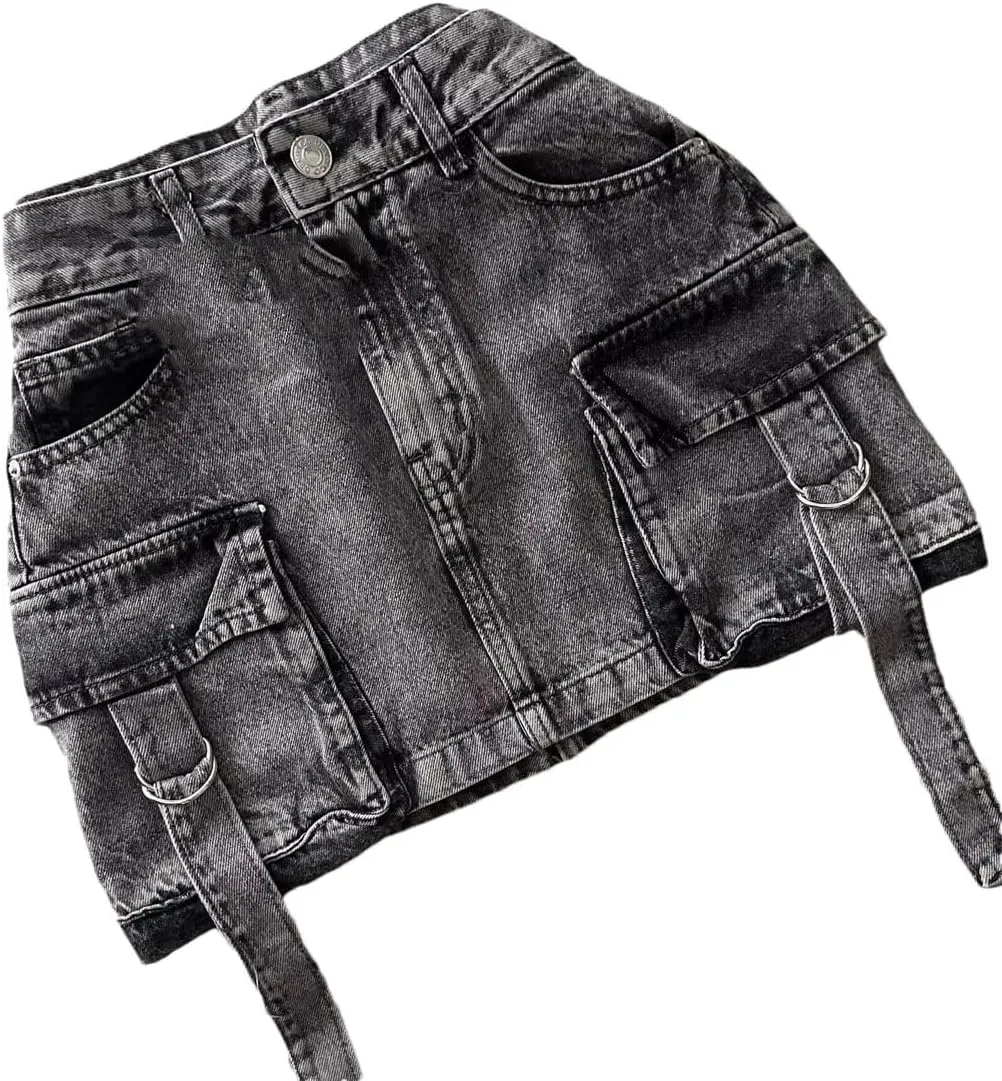 Womens Studded Mini Skirt Sexy Ultra Short Rivet Pleated Skirt