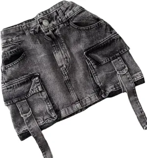 Womens Studded Mini Skirt Sexy Ultra Short Rivet Pleated Skirt