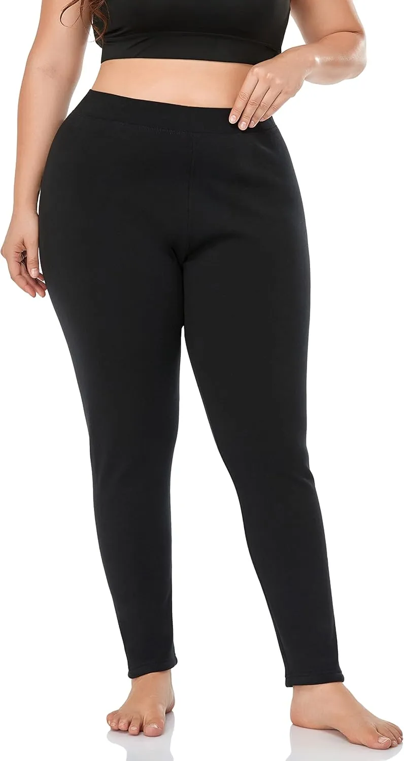 ZERDOCEAN Women's Plus Size Fleece Lined Leggings Winter Warm Thermal Yoga Workout Pants